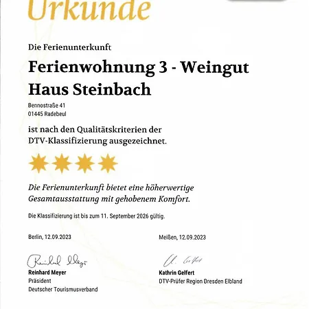 Holiday home Weingut Haus Steinbach Radebeul